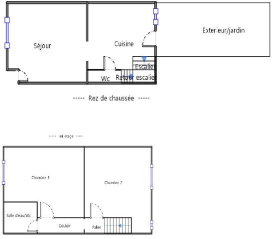 Maison 3 pièces - 70 m²