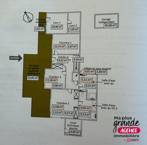 Villa T4 avec piscine/garage sur terrain aménagé - 20137 PORTO VECCHIO - CORSE DU SUD