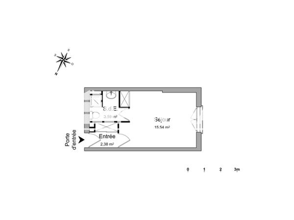 Location Studio 21.51 m² - 31 RUE DE LA GANTERIE Poitiers 86000