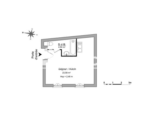 Location Studio 28.52 m² - 33 RUE DE MULHOUSE Nancy 54000