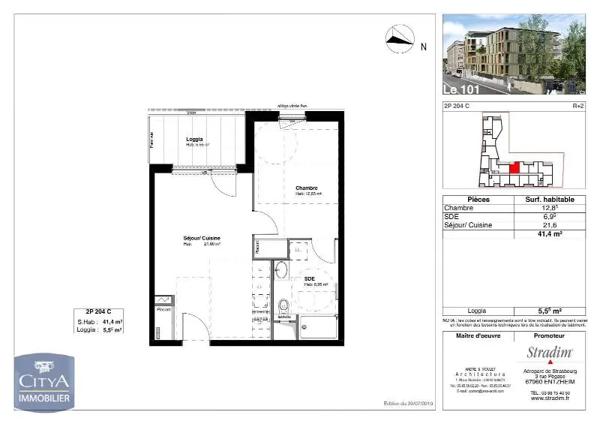 Appartement à louer 2 pièces 41.4m² Nancy (54000)