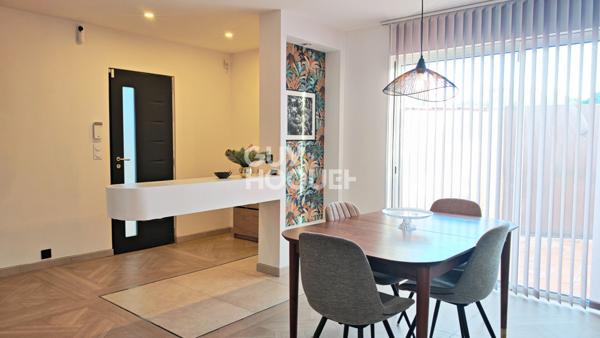 PERPIGNAN quartier des platanes, à vendre maison de ville, 4 pièces avec jardin et garage à motos