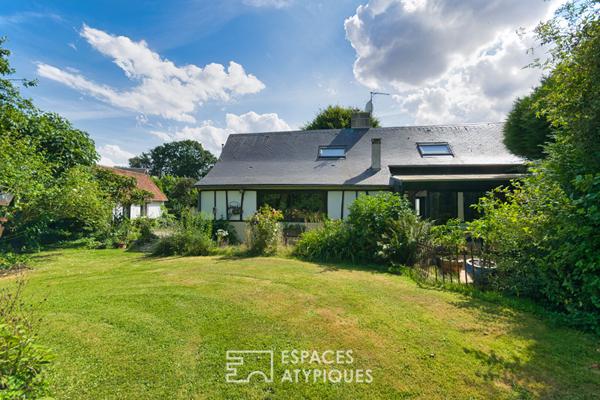 Ensemble de charme avec maison d’invités et jardin bucolique dans la région amiénoise