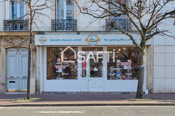 CESSION DE FONDS DE COMMERCES CHAUSSURES POUR ENFANTS LEVALLOIS local commercial de 44 m2 avec une vitrine de 8 mètres