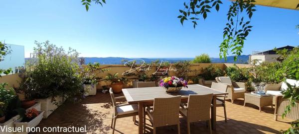 Appartement 3 pièces – Terrasse plein sud 40 m² avec vue mer – Grasse