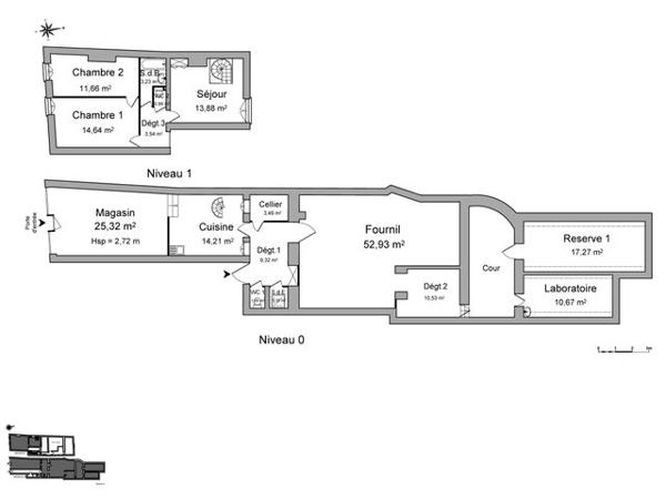Local commercial 3 pièces T3 F3 194 m² à Trevoux 38 GRANDE RUE 01600 à louer