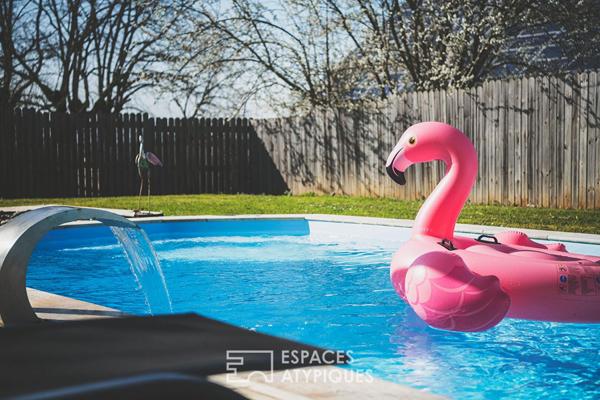 Résidence familiale avec piscine sur les collines de Bergerac