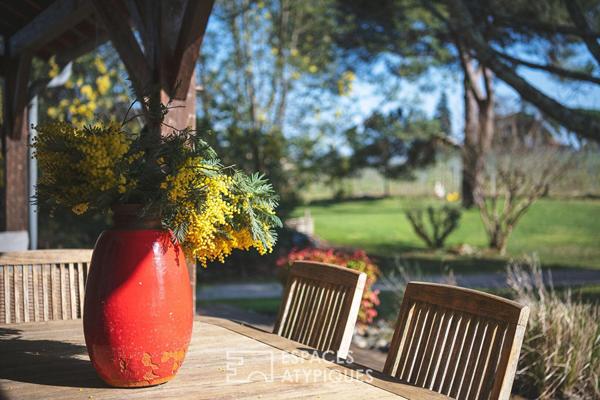 Résidence familiale avec piscine sur les collines de Bergerac