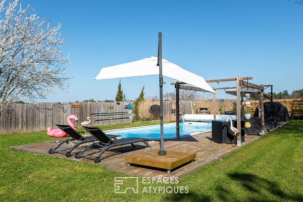 Résidence familiale avec piscine sur les collines de Bergerac
