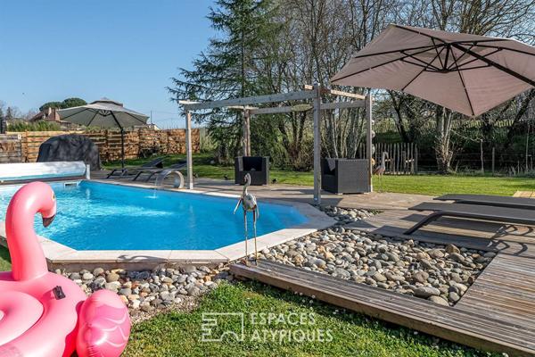 Résidence familiale avec piscine sur les collines de Bergerac