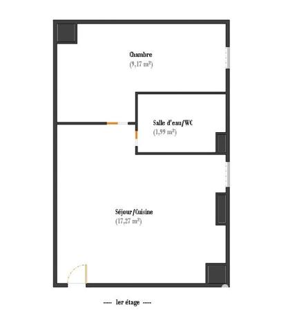 Appartement à vendre 2 pièces 29 m² Paris 20