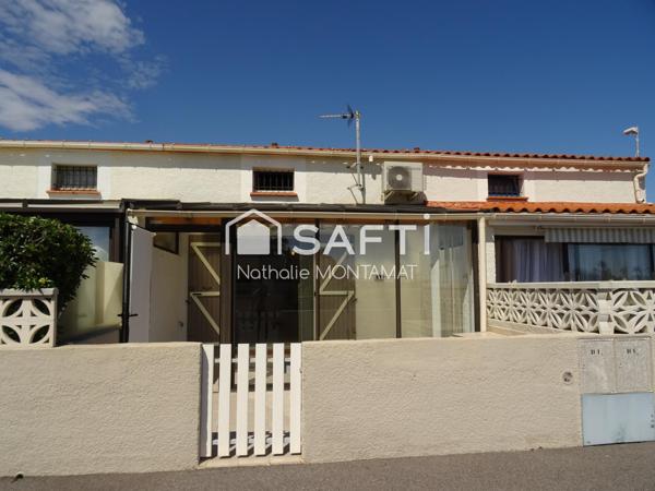 Barcarès Village, Pavillon de 47m²,Garage, Parking