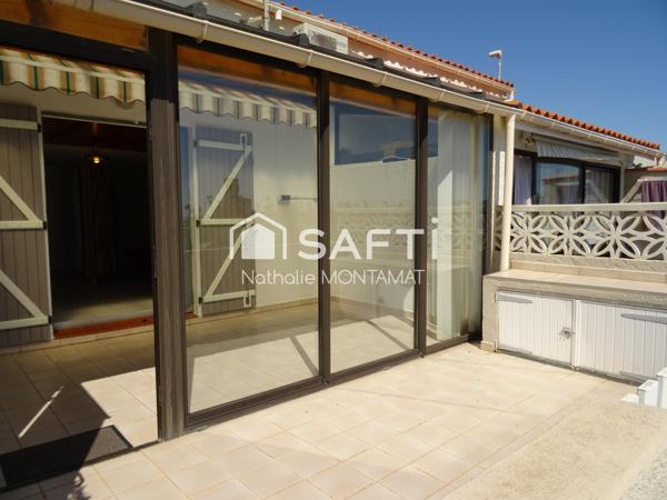 Barcarès Village, Pavillon de 47m²,Garage, Parking