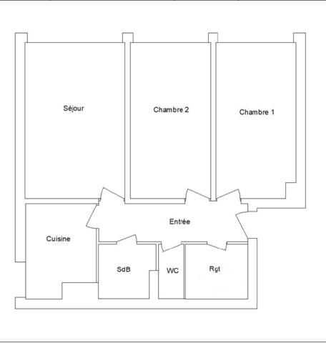 Appartement Franconville 3 pièces 59.40 m² proche centre ville
