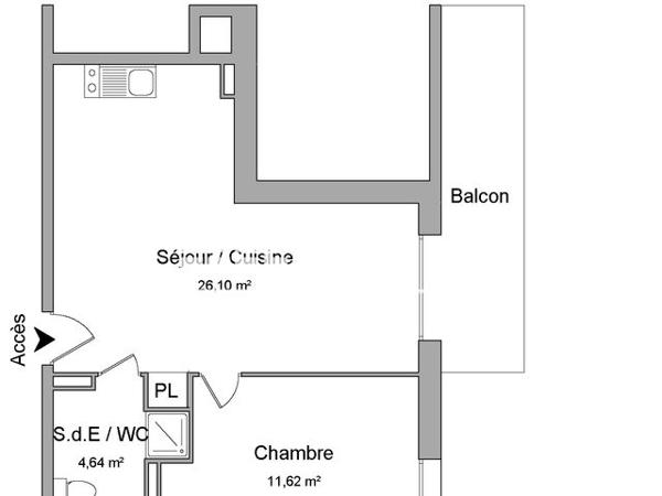 Location Appartement 2 pièces 42.4 m² - 2 RUE FRANCOIS VIETE La Rochelle 17000