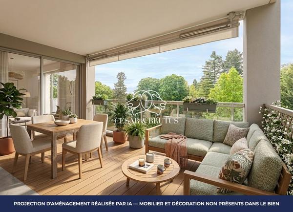 Appartement familial T5 de 129 m2 lumineux avec terrasse – résidence de standing avec parc.