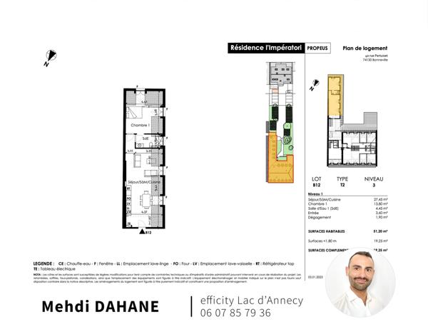 Appartement 2 pièces - 70 m²