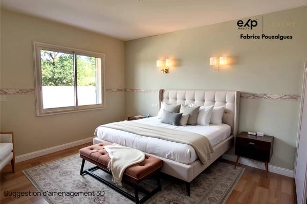 Maison contemporaine de plain-pied, environnement privilégié.