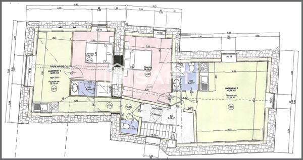 Immeuble de Rapport - Division en 3 Logements + 1 Local Commercial