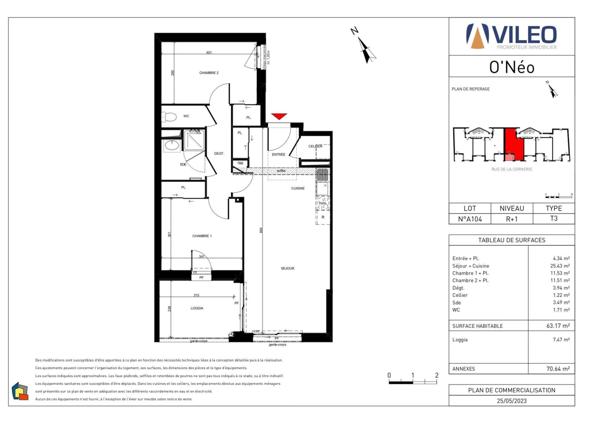 APPARTEMENT AVEC BALCON, CAVE, 2 PARKINGS