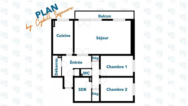 Appartement 3 pièces de 80 m² à Canteleu (76380)