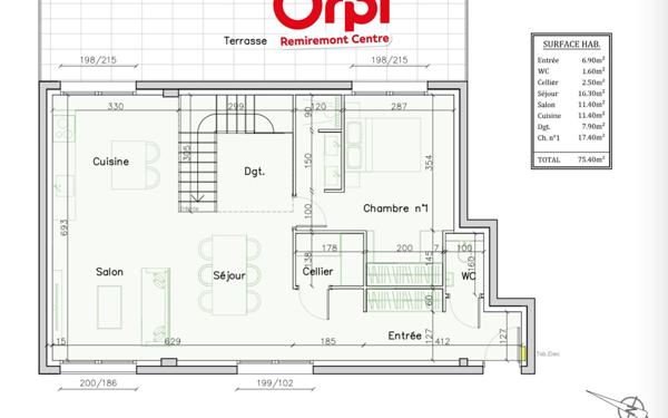 Appartement à vendre    4 pièces • 138,10 m2 Remiremont