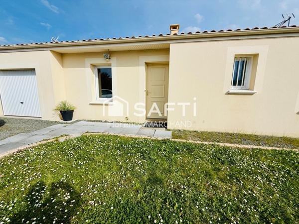 PLAIN-PIED 3 CHAMBRES GARAGE JARDIN
