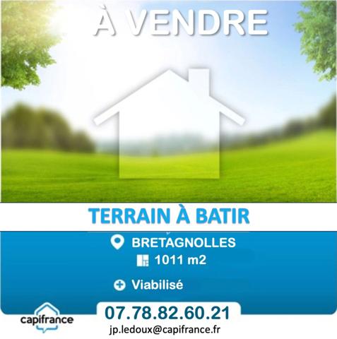 Dpt Eure (27), à vendre BRETAGNOLLES terrain constructible viabilisé