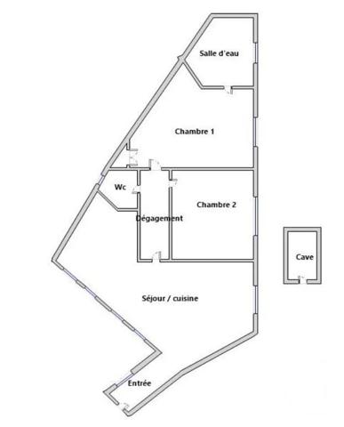 Appartement F3 à vendre  3 pièces - 54,65 m 2   MONTPELLIER  - 34