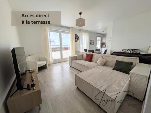 Apt T3 de 65m2 + TERRASSE de 58M2 - PARKING - DERNIER ETAGE - COEUR DE VILLE de BEZONS (95)