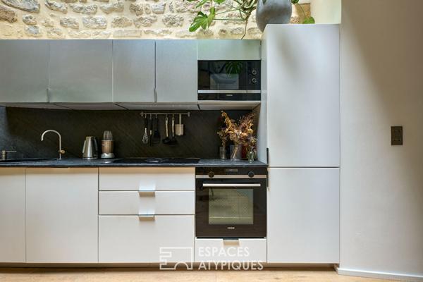 Appartement-loft d’architecte et terrasse à Montmartre