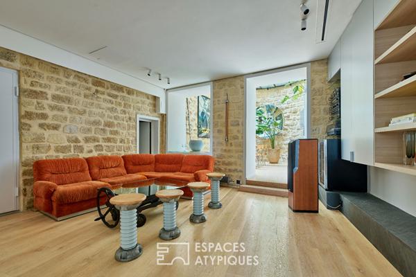 Appartement-loft d’architecte et terrasse à Montmartre