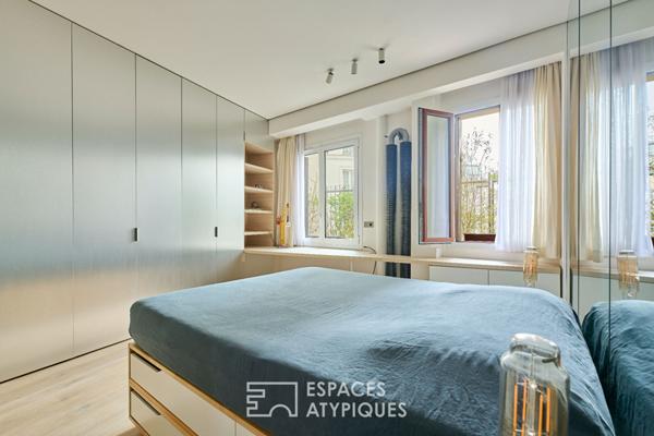 Appartement-loft d’architecte et terrasse à Montmartre