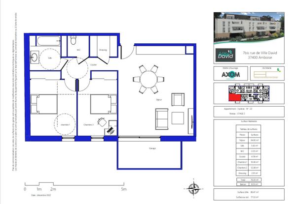 Appartement Amboise 3 pièce(s) - Résidence Villa David