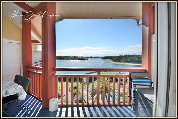 Appartement à vendre T2 BIS à VIEUX BOUCAU LES BAINS (40) avec vue exceptionnelle sur le lac.