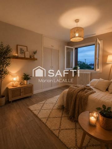 Maison de 102m2 sur 1100m2 de terrain avec 4 chambres.
