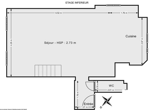 Appartement 2 pièces - 55 m² Exclusivité efficity