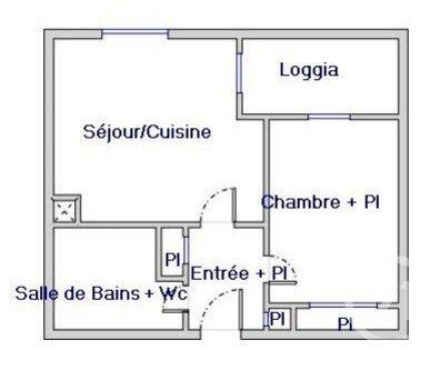 Appartement F2 à vendre  2 pièces - 34,26 m2 MONTPELLIER - 34
