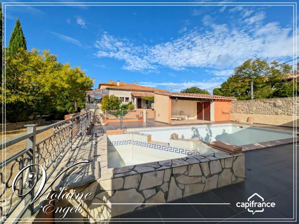 Grande maison familiale avec dépendances, piscine et vaste atelier à Pépieux (Aude – Minervois)
