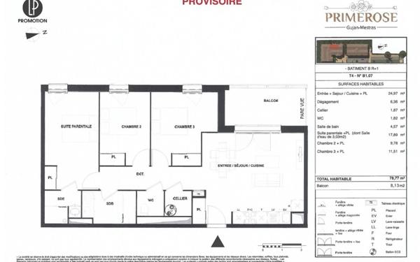 Appartement à vendre    4 pièces • 78,77 m2 Gujan-Mestras