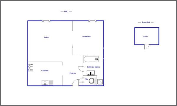 La Multière, T1 36m2 avec cachet