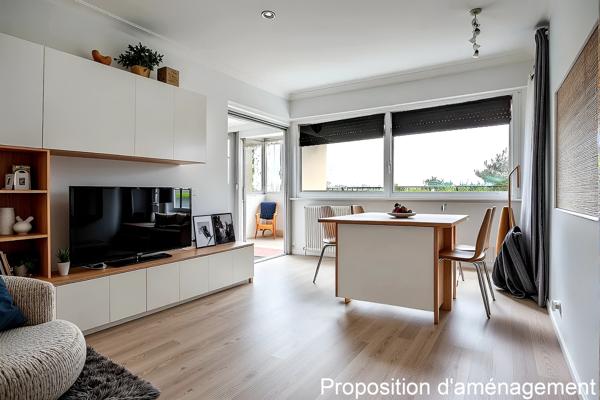 F2 avec balcon sur parc