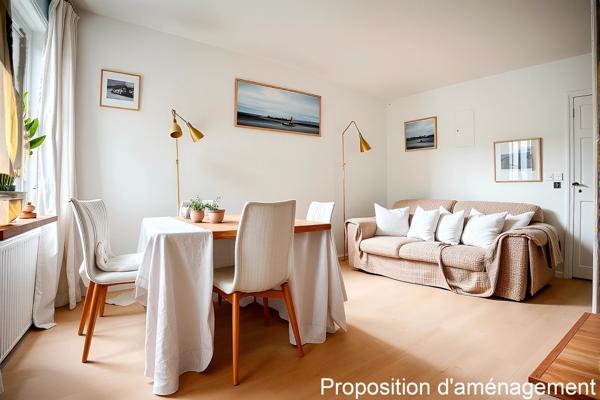 F2 avec balcon sur parc