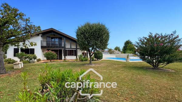 Maison familiale 4 chambres avec piscine, dépendance et garage indépendant – Pomarez centre