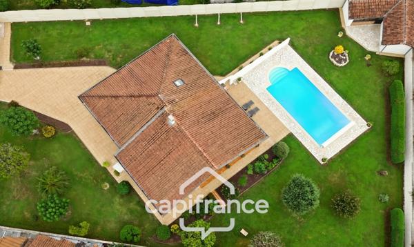 Maison familiale 4 chambres avec piscine, dépendance et garage indépendant – Pomarez centre