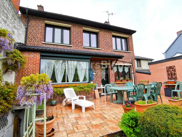 Belle maison de ville 160m² 5 chambres jardin sous-sol complet centre Saint-Saulve