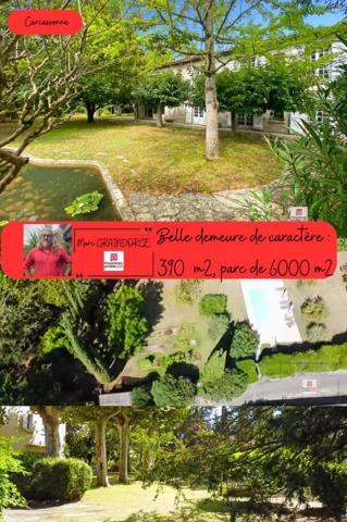 EN EXCLUSIVITÉ  : MAISON VIGNERONNE DE CARACTÈRE AVEC PARC DE 1,2 HA A CARCASSONNE