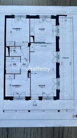 Appartement 3 pièces - 72 m²