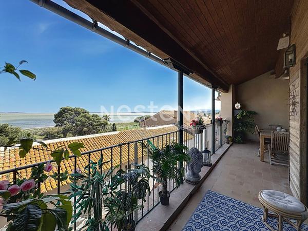 Maison vigneronne atypique entièrement rénovée 9 pièces de 185 m2 avec vue exceptionnelle sur l'étang de Bages