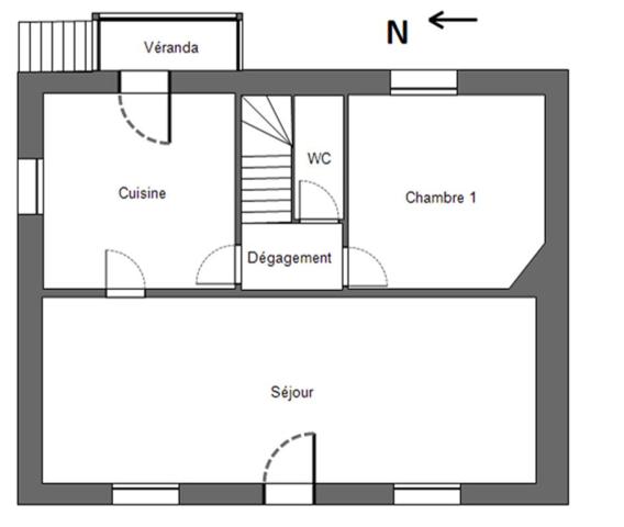 29520 Landeleau maison habitable mais travaux de rafraichissement 3 chambres sur 4380 m²
